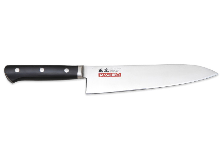 Couteau de chef japonais Masahiro lame 24cm acier MBS-26