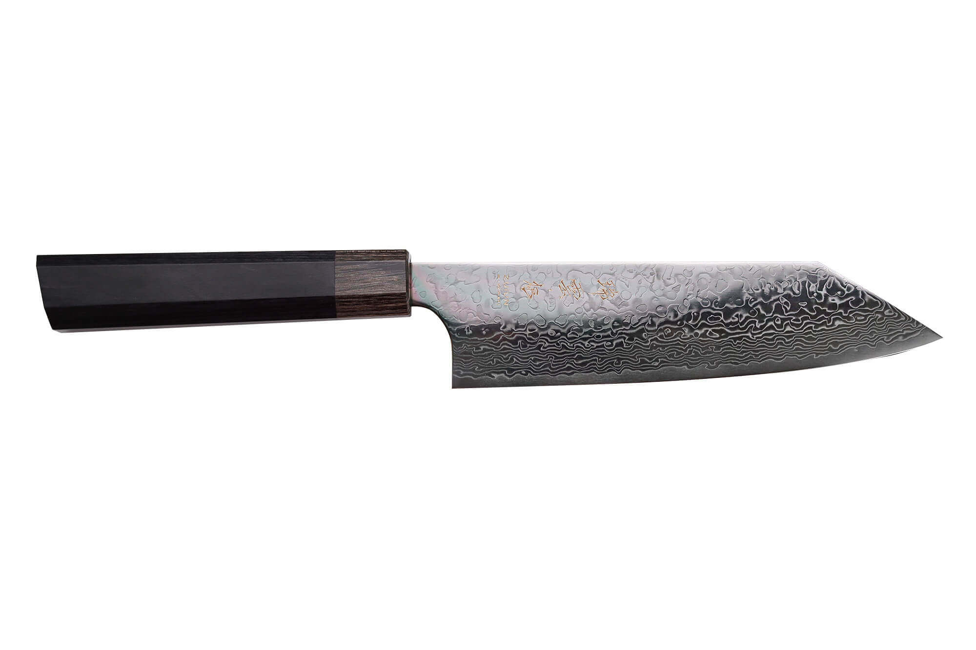 Couteau Santoku 18 cm Acier japonais Damas manche Olive AUS-10