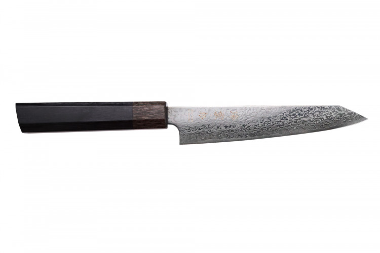 Couteau universel kiritsuke japonais Kanetsugu Zuiun Kiwami rev&ecirc;tement DLC 15cm