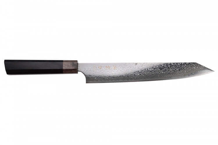 Couteau sujihiki kiritsuke japonais Kanetsugu Zuiun Kiwami revêtement DLC 24cm