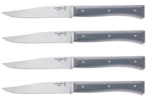 Coffret 4 couteaux de table Opinel Facette manche VittEr® ardoise lame 11cm inox microdentée