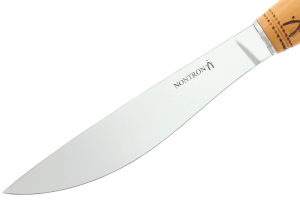 Couteau à fromage Nontron 87606 manche sabot en buis pyrogravé