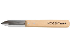 Éplucheur Nogent Classic simple tranchant manche en hêtre 16cm pour droitiers