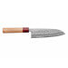Couteau santoku japonais artisanal Tsunehisa Aogami Super martelé 16,5cm