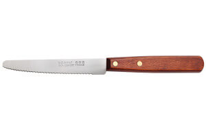 Couteau de table Nogent Classic lame crantée 11cm manche en charme coloris merisier