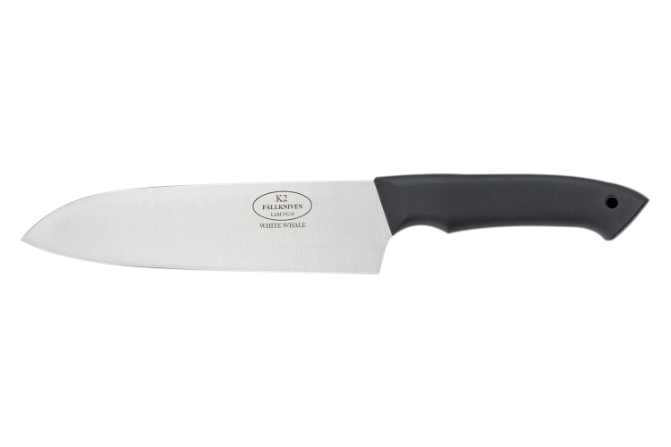 Couteau santoku Fallkniven Chef's Knife K2 lame 17,5cm manche thermorun noir