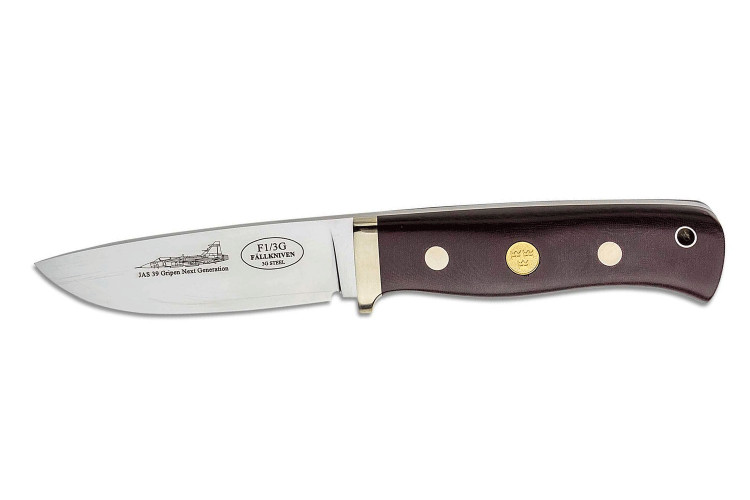 Couteau Fallkniven F1 Swedish Air Force NG F1L3GMM &eacute;dition limit&eacute;e lame 10cm manche micarta marron + &eacute;tui cuir + coffret