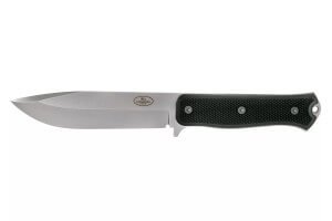 Couteau Fallkniven S1X Forest Knife lame satinée 13cm manche Thermorun noir + étui Zytel