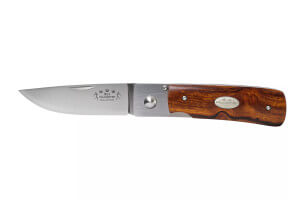 Couteau pliant Fallkniven RL1DI manche Desert Ironwood 9,5cm + étui en daim