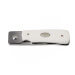 Couteau pliant Fallkniven RL1EY manche Elforyn imitation ivoire 9,5cm + étui en daim