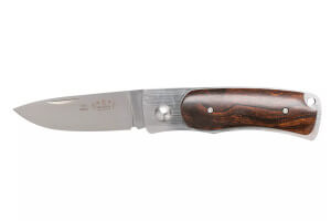 Couteau pliant Fallkniven U1 Elmax manche Desert Ironwood 8,6cm + étui Cordura