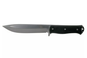 Couteau Fallkniven A1xb Expedition Knife Tungsten Carbide lame noire 16cm manche Thermorun noir + étui Zytel