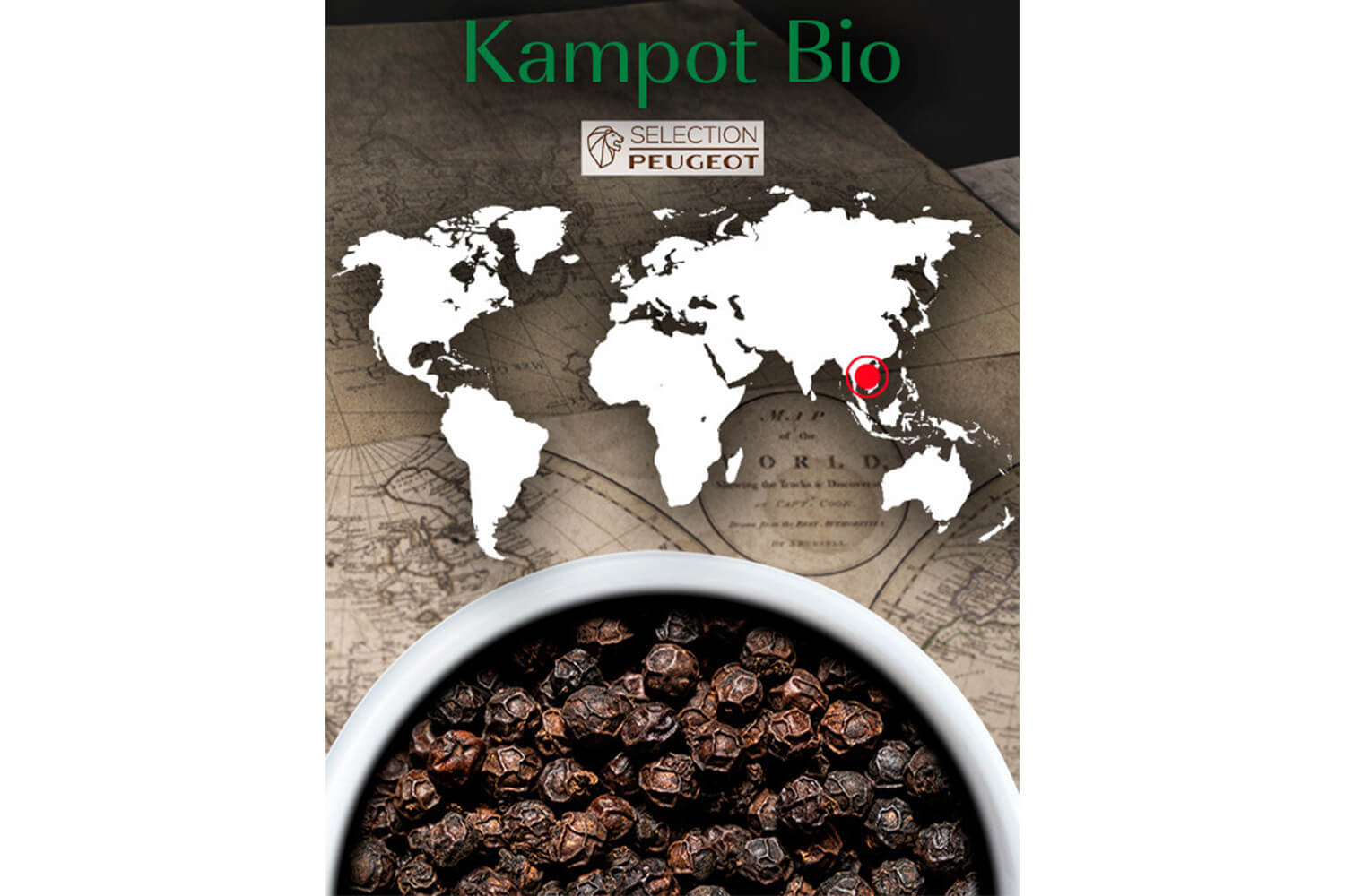 Coffret 2 poivres de Kampot bio