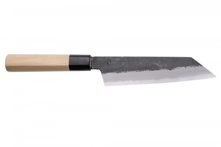 Couteau santoku kiritsuke 18cm japonais artisanal Sakai Kikumori Kikuzuki Kuro