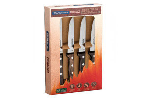 Coffret de 4 couteaux à steak Tramontina Gaucho lame semi-dentée