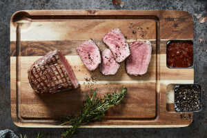 Planche Steak Champ en bois d'acacia 42x27x1,6cm