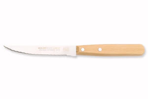Couteau à steak Nogent Classic lame crantée 11cm manche en hêtre