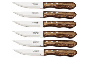 Coffret de 6 couteaux à steak Tramontina Jumbo coloris marron