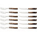 Coffret 6 couteaux à steak lame crantée + 6 fourchettes Tramontina Churrasco manche marron