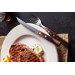 Coffret 6 couteaux à steak lame crantée + 6 fourchettes Tramontina Churrasco manche marron