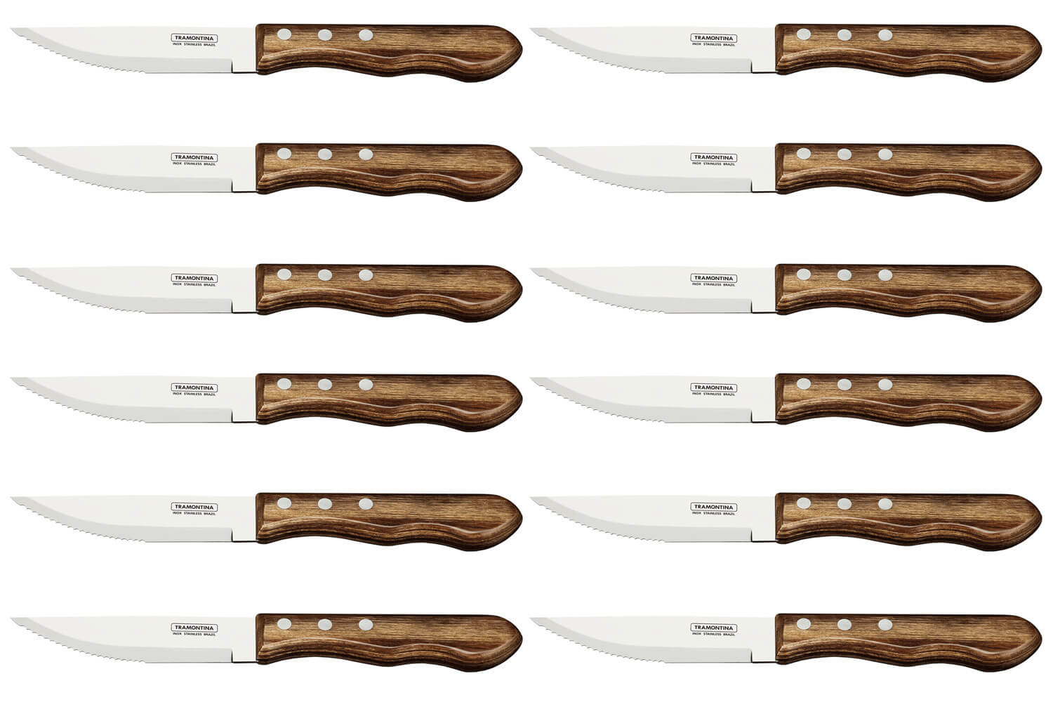 Lot de 12 couteaux de table à steak Jet