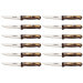 Set de 12 couteaux à steak Tramontina Gaucho lame 13cm manche marron