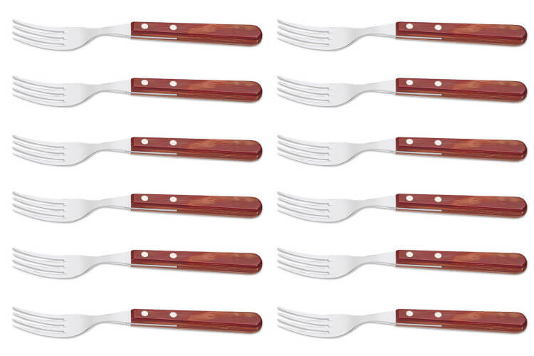 Set de 12 fourchettes Tramontina Gaucho manche rouge