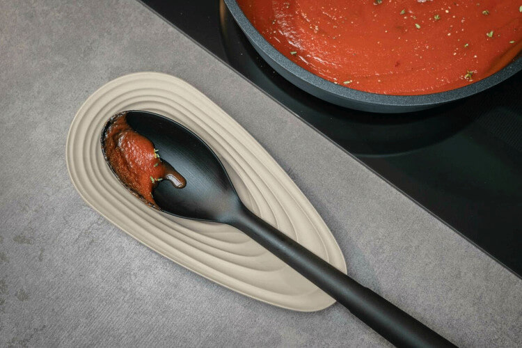 Miamolo Repose-cuillère Pour Comptoir De Cuisine, Support De Cuillère En Céramique De 13,5 Cm Miamolo Repose-cuillère Pour Comptoir De Cuisine, Support De Cuillère En Céramique De 13,5 Cm