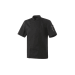 Veste de cuisine mixte Robur Nero noire à manches courtes