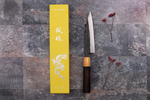 Couteau universel 13,5cm japonais artisanal Yuzo Black SLD ébène et olivier