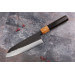Couteau santoku 16,5cm japonais artisanal Yuzo Black SLD ébène et olivier