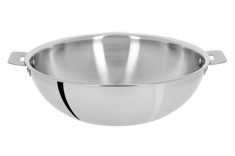 Wok Cristel Casteline amovible en inox 3 plis