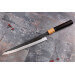 Couteau sujihiki 24cm japonais artisanal Yuzo Black SLD ébène et olivier