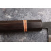 Couteau santoku 16,5cm japonais artisanal Yuzo Black SLD ébène et cognassier