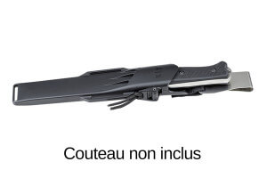 Etui Fallkniven A1XEZCLIP pour couteau A1x en zytel avec clip inox