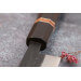 Couteau sujihiki 24cm japonais artisanal Yuzo Black SLD ébène et cognassier