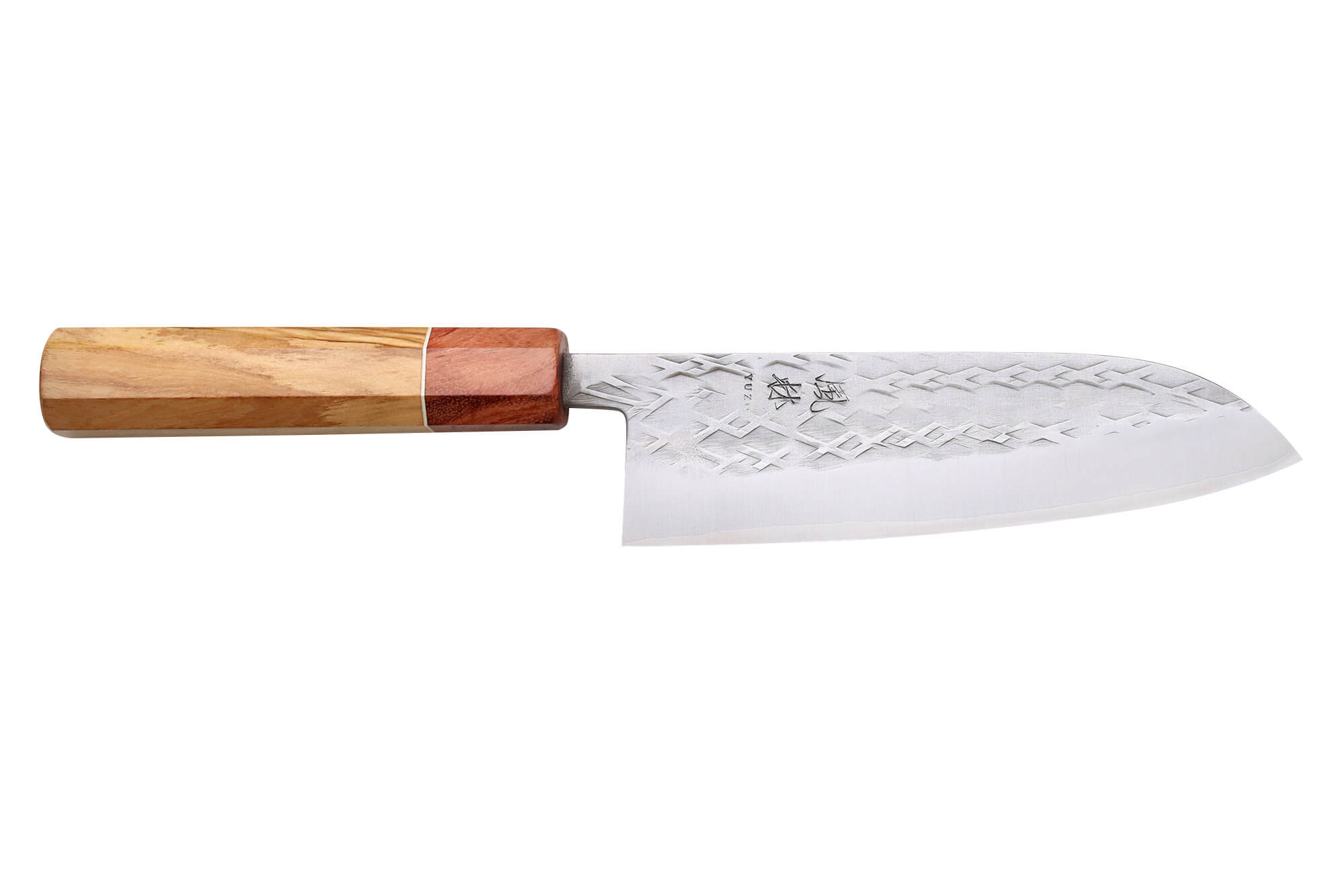 5 couteaux GEORGES artisanaux : santoku, cuisine, office, pain, steak