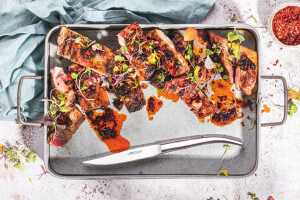 Couteau à steak Arcos The Origin forgé tout inox lame lisse 11cm