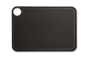 Planche à découper Arcos en fibres de cellulose et résine noire avec rigole