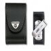 Etui cuir noir + clip pivotant Victorinox pour couteaux suisses 9,1cm - 6 à 14 pièces