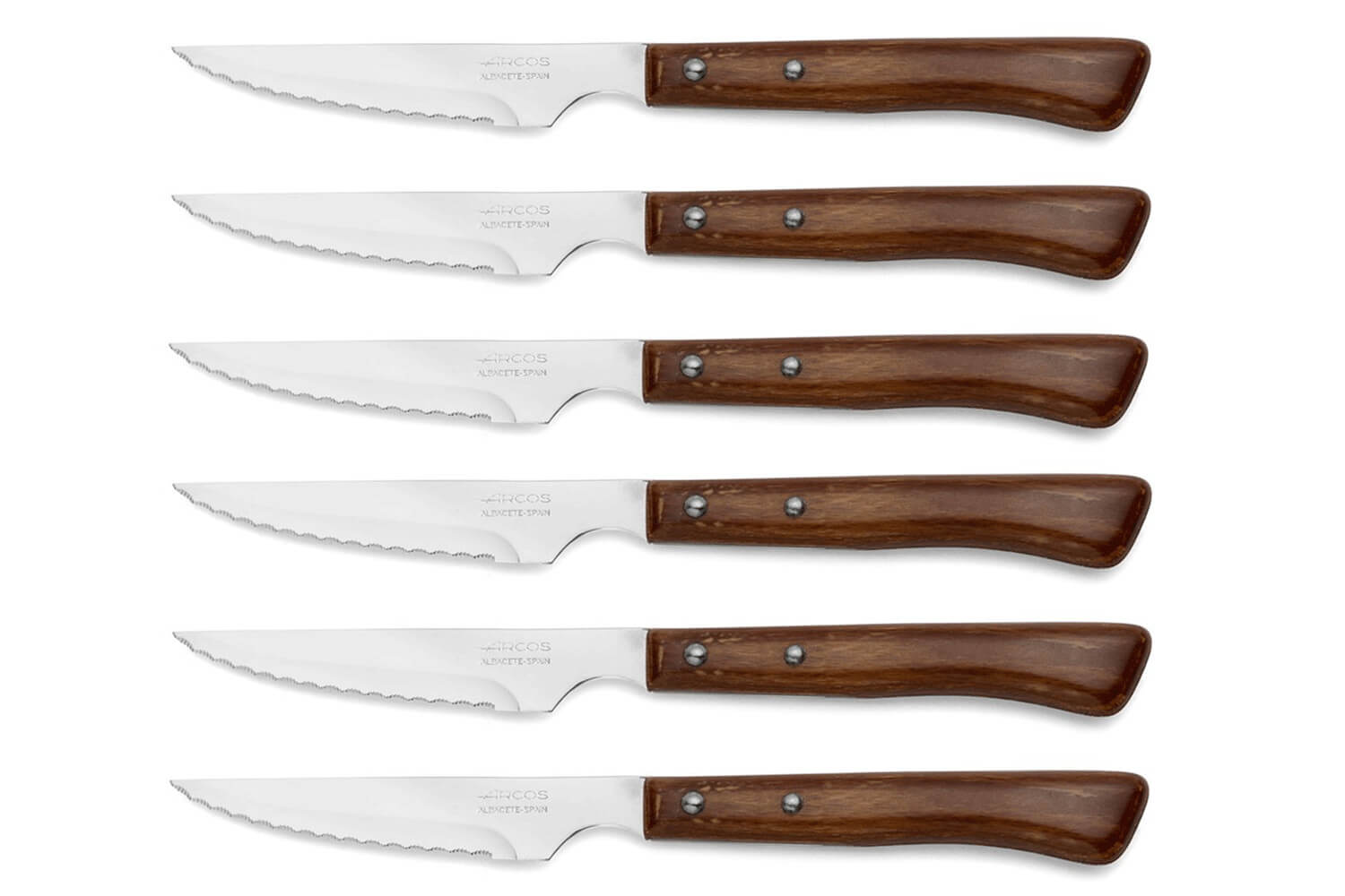 Arcos 377600 - 6 Couteaux à steak lame crantée de 11cm