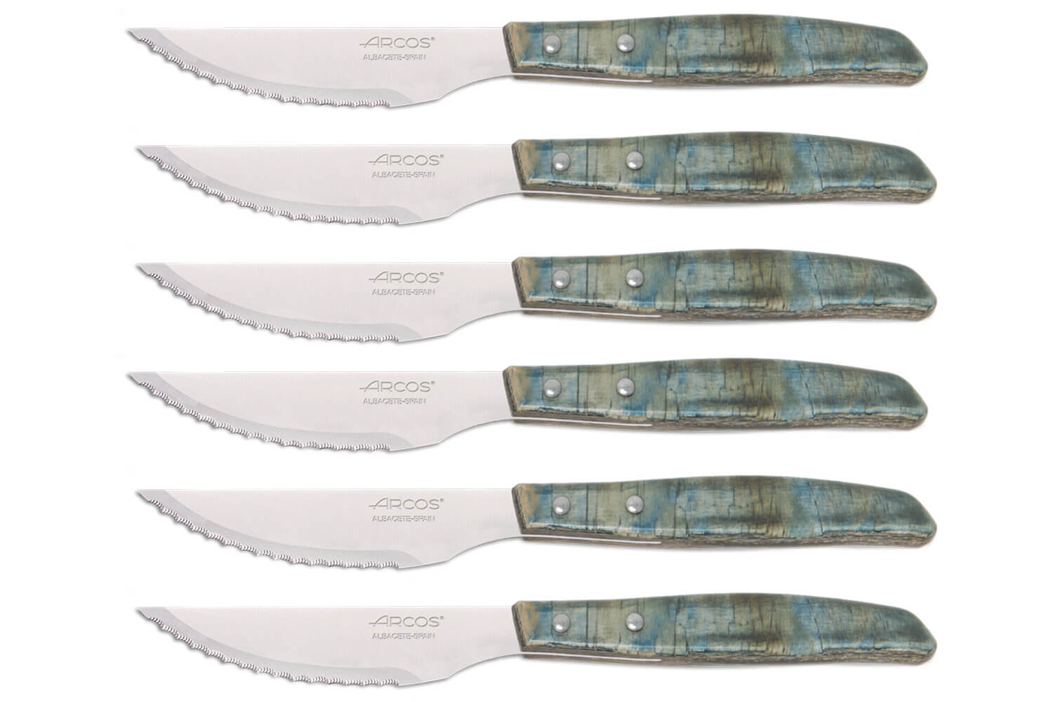 Set de 6 Couteaux à Steak à Lame Dentelée