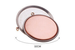 Plat à socca Pentole Agnelli en cuivre étamé