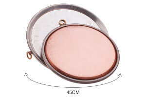 Plat à socca Pentole Agnelli en cuivre étamé