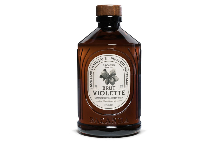 Sirop de violette brut artisanal Bacanha certifi&eacute; biologique 40cl