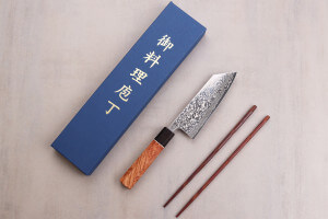 Couteau ko-bunka 13,5cm japonais artisanal Masashi Yamamoto SLD damas
