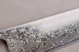 Couteau nakiri 16,5cm japonais artisanal Masashi Yamamoto SLD damas