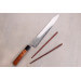 Couteau sujihiki 27cm japonais artisanal Masashi Yamamoto SLD damas