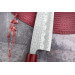 Couteau santoku japonais artisanal Tsunehisa Aogami Super martelé 16,5cm