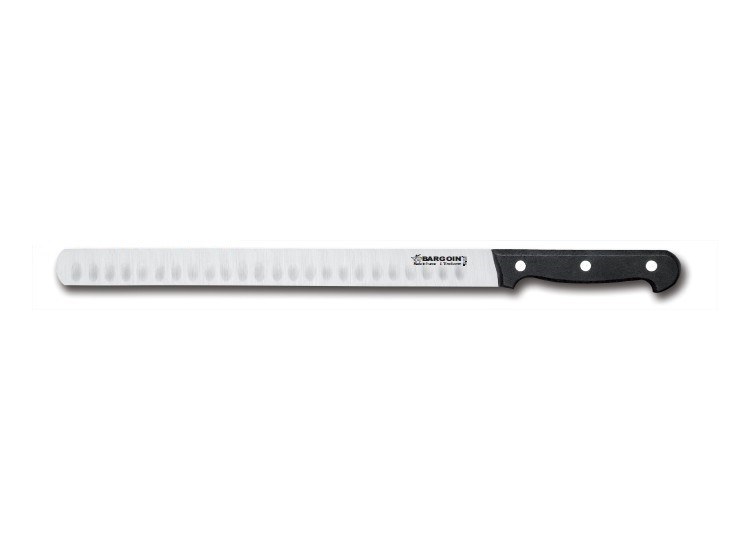 Couteau à jambon alvéolé 28cm largeur 24mm Classic 4 rivets Bargoin